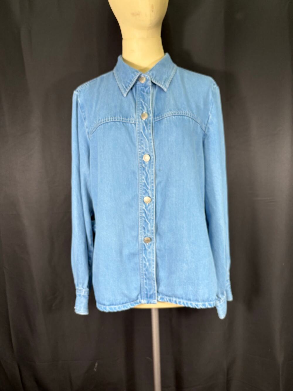 Vintage Women's Pendleton Originals Denim Work Shirt Jean Top Button Up Jacket